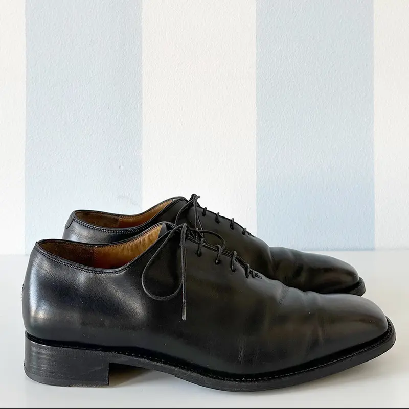 Zwarte leren designer veterschoenen | 41