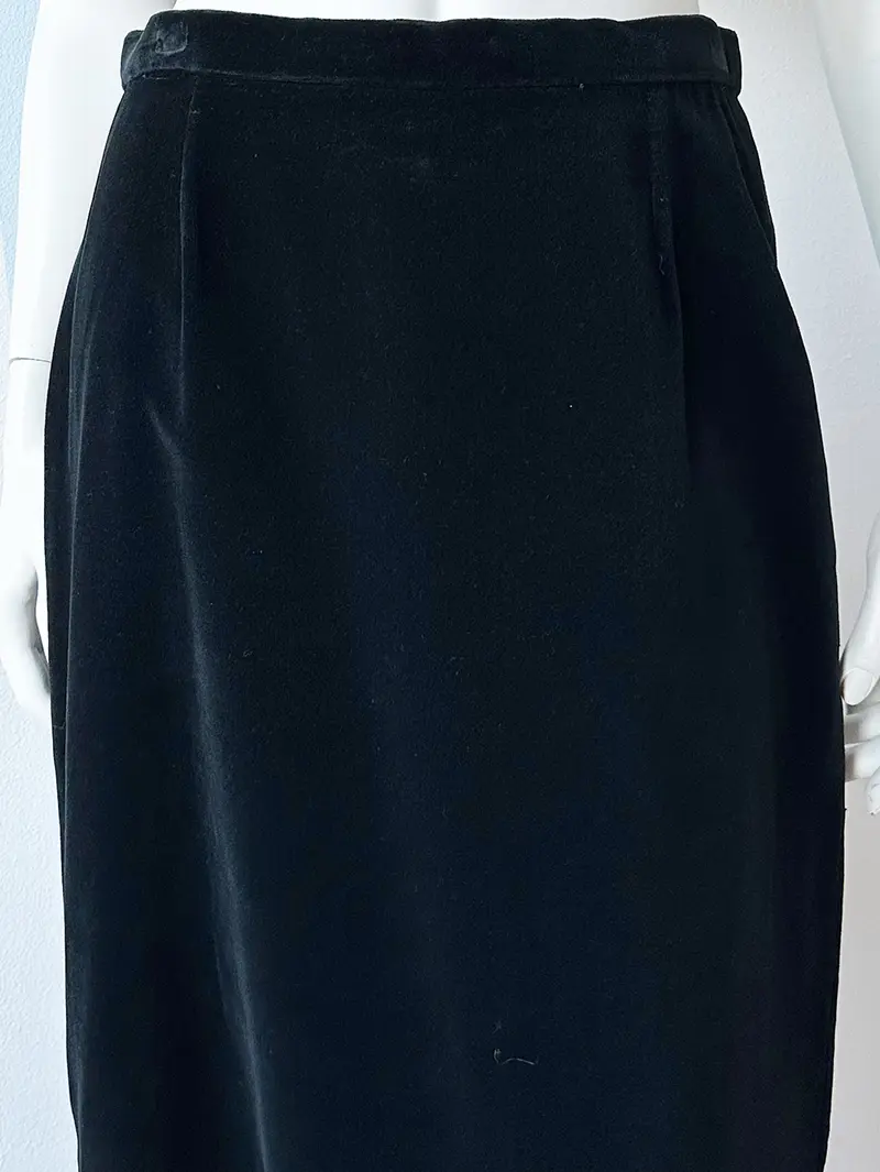 Zwarte velours maxirok