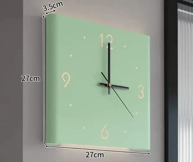 Zweiseitige Quadratische Wanduhr mit Beleuchtung – TimeLume