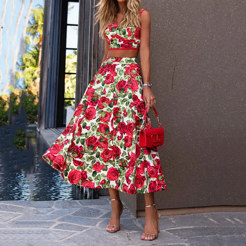 Zweiteiliges Sommer-Set mit offener Taille – Solenne